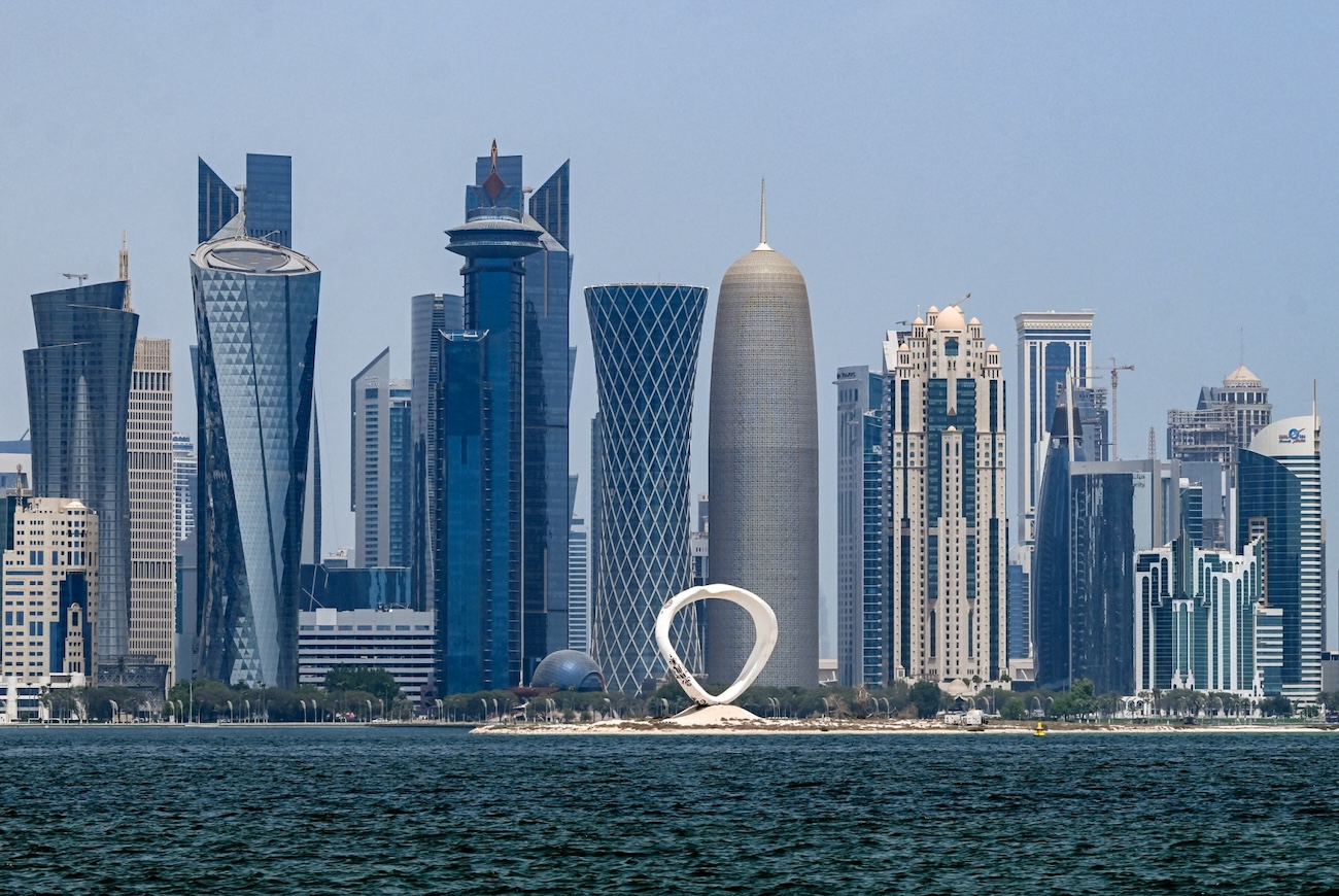 High-rise buildings are pictured in the Doha skyline. (File/AFP)