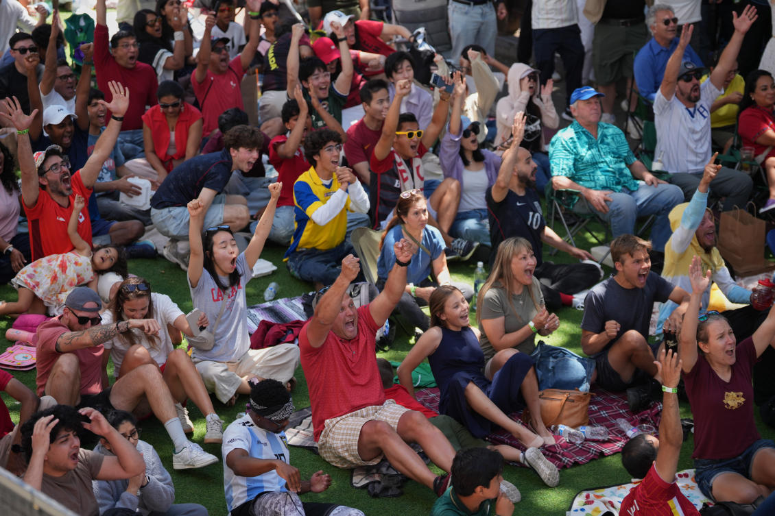 There were no World Cup games being screened at the time of the shooting, with the only match of the day in the tournament finishing around 2 p.m. (AP)