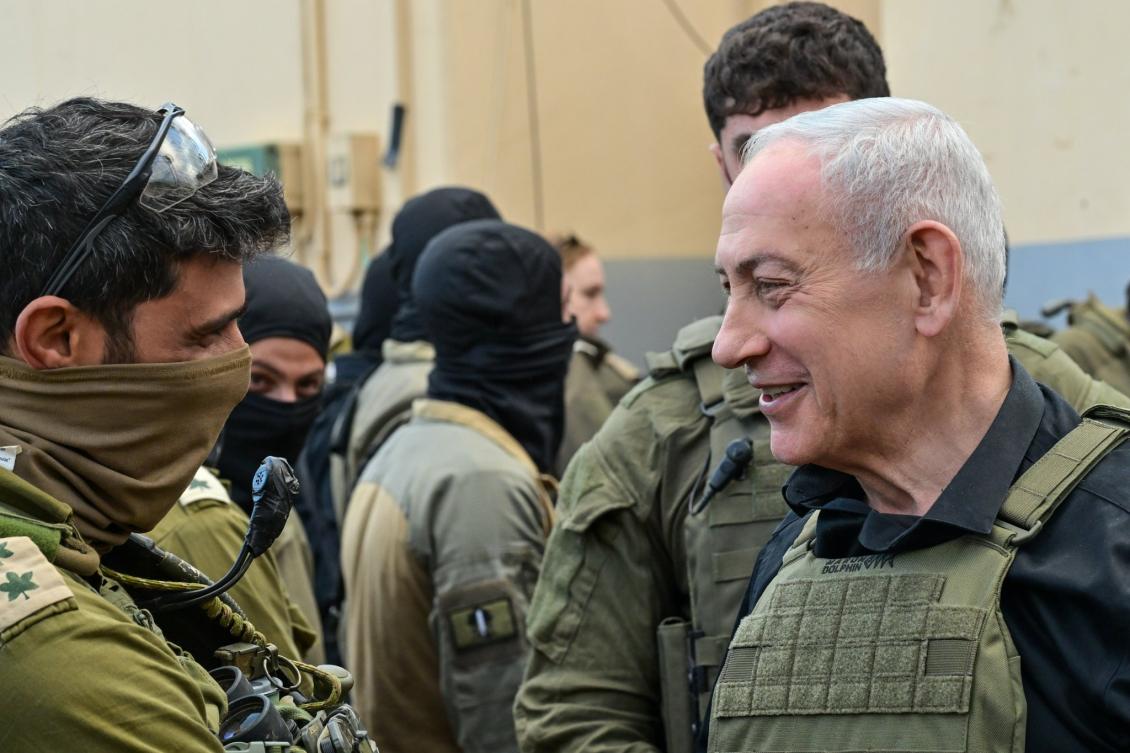 Israeli Prime Minister Benjamin Netanyahu visits troops in southern Lebanon. (File/@IsraeliPM)