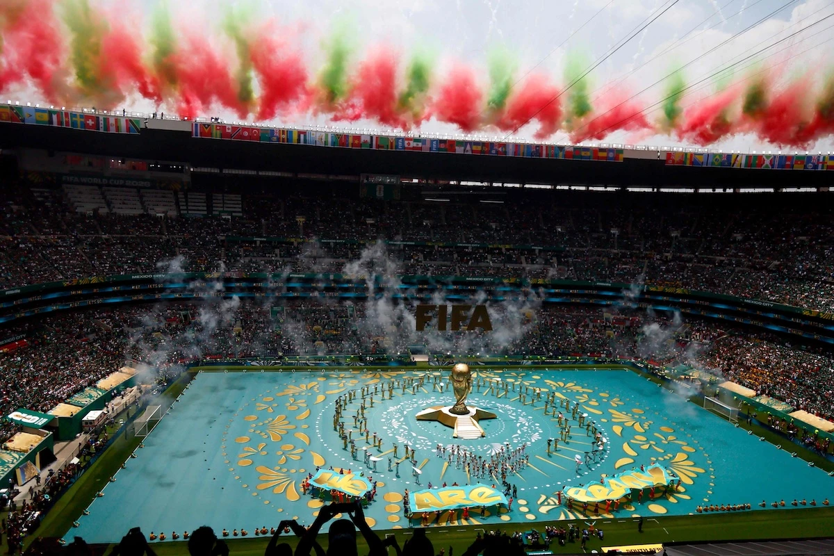 Artists perform during the opening ceremony at the Mexico City Stadium in Mexico City on June 11, 2026. (AFP)