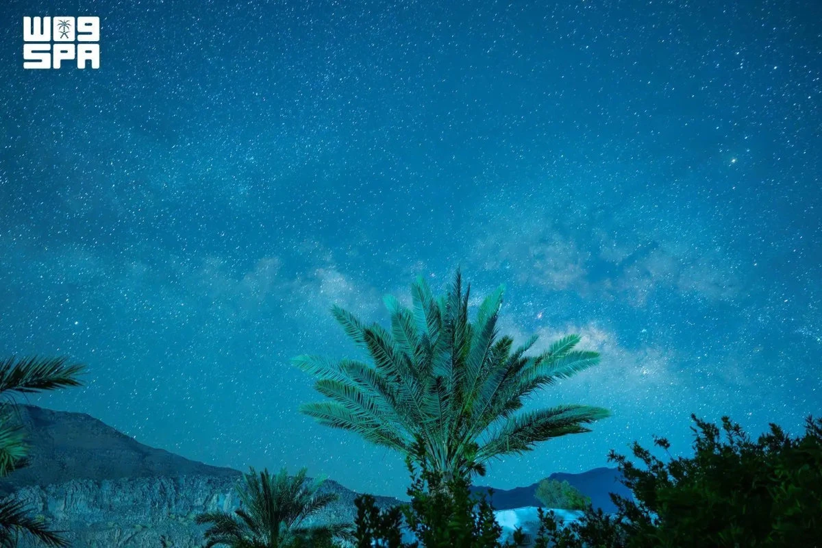 Tabuk after dark: Star trails, the Milky Way, and clear desert skies