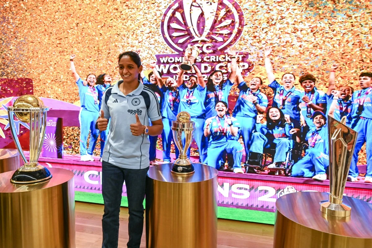 Indian women's cricket captain Harmanpreet Kaur poses after a press conference to announce the squad for the upcoming ICC Women's T20 World Cup and tour of England, in Mumbai on May 2, 2026. (File/AFP)