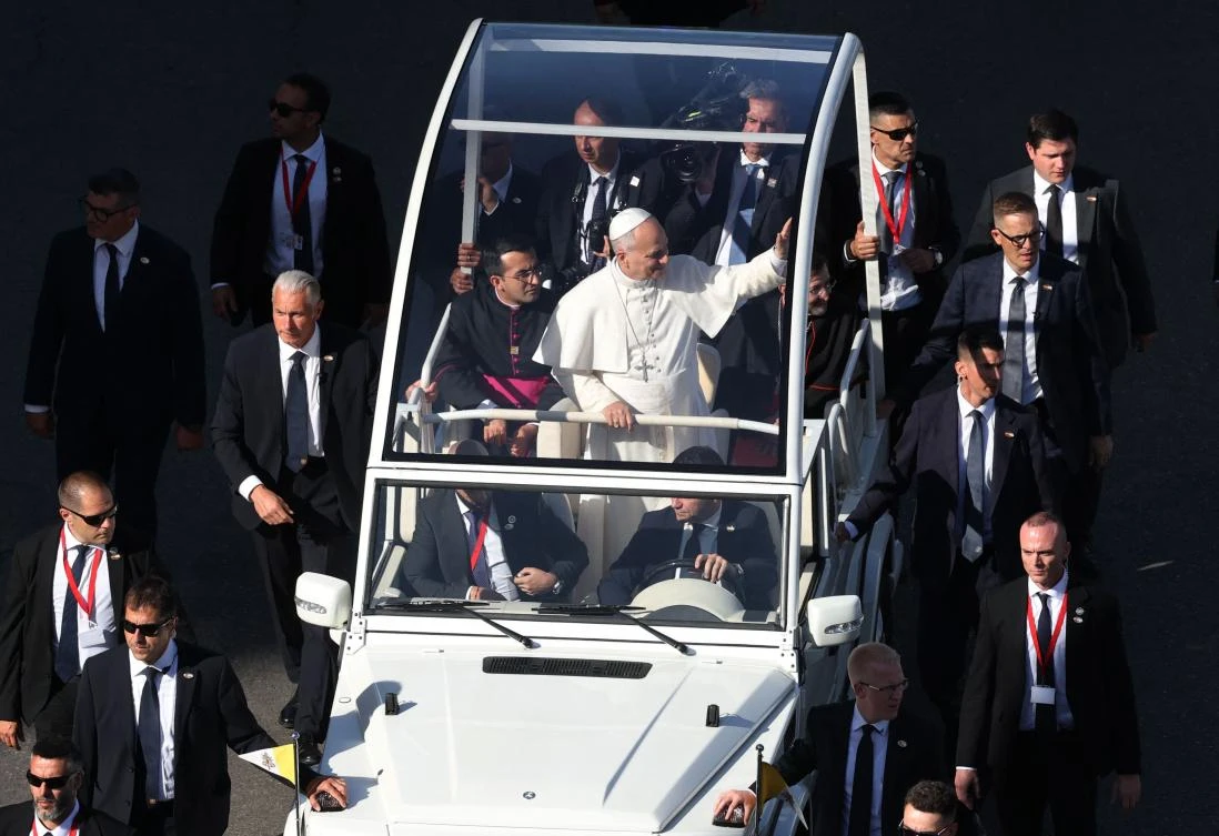 More than a million line Madrid streets to see Pope Leo