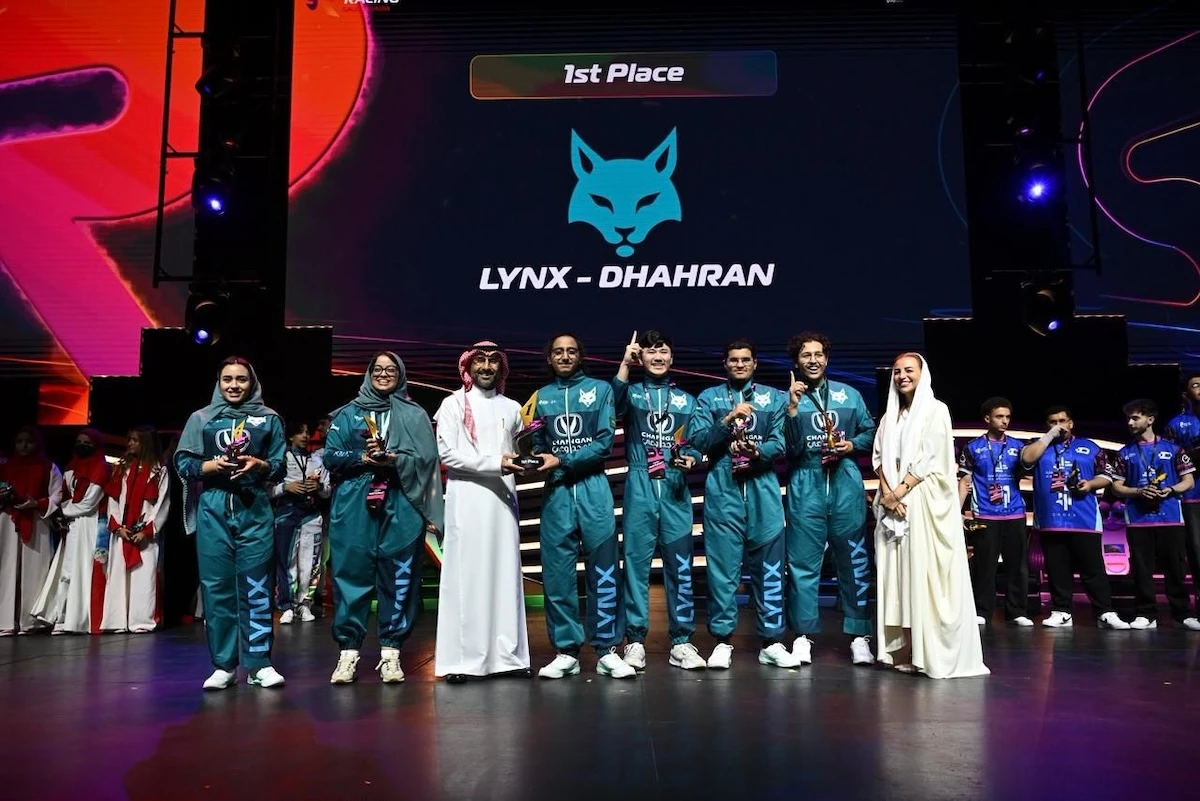 Team Lynx, from the host city, took home the top prize at the Ithra STEM Racing event at the King Abdulaziz Center for World Culture on Saturday. (Supplied)
