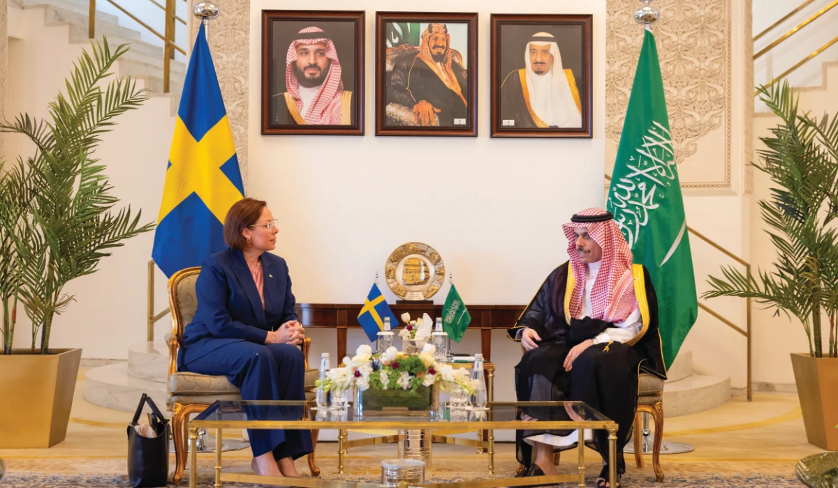 Saudi FM receives Swedish counterpart