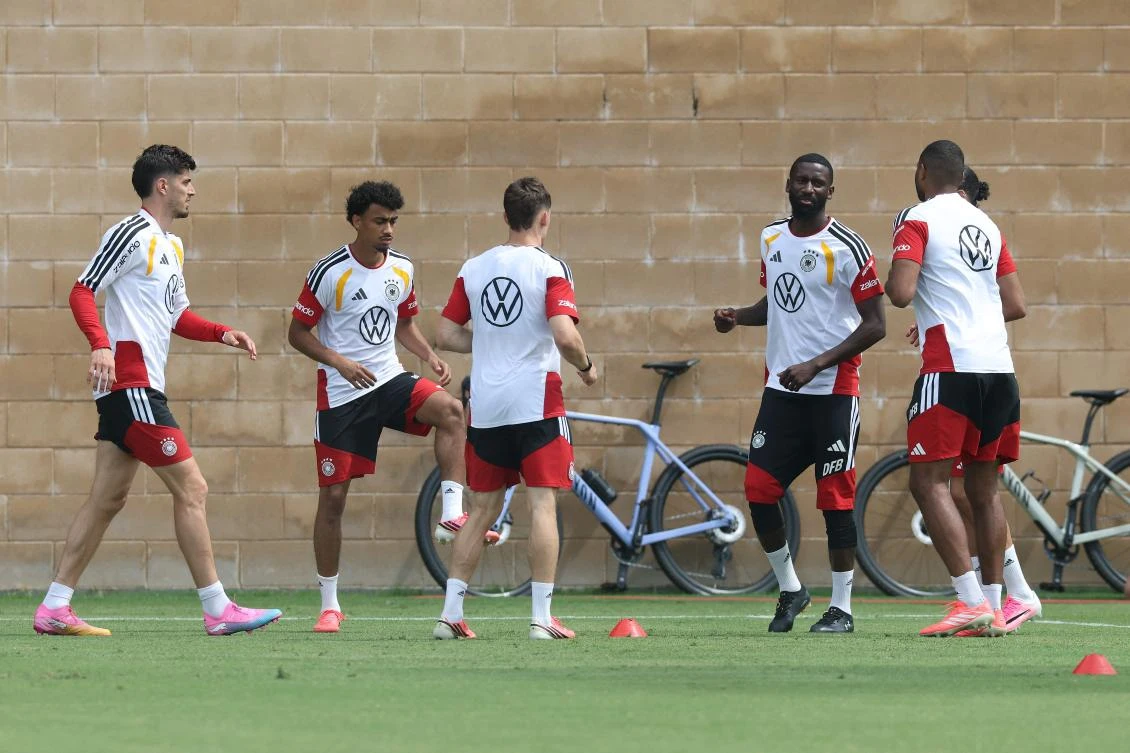 A general view during a Germany training session at Winston-Salem State University on Jun. 18, 2026 in Winston-Salem, North Carolina. (AFP)