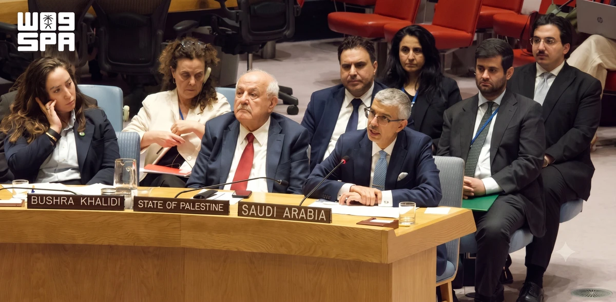 Saudi Arabia delivers Arab Group statement on Gaza at UN Security Council