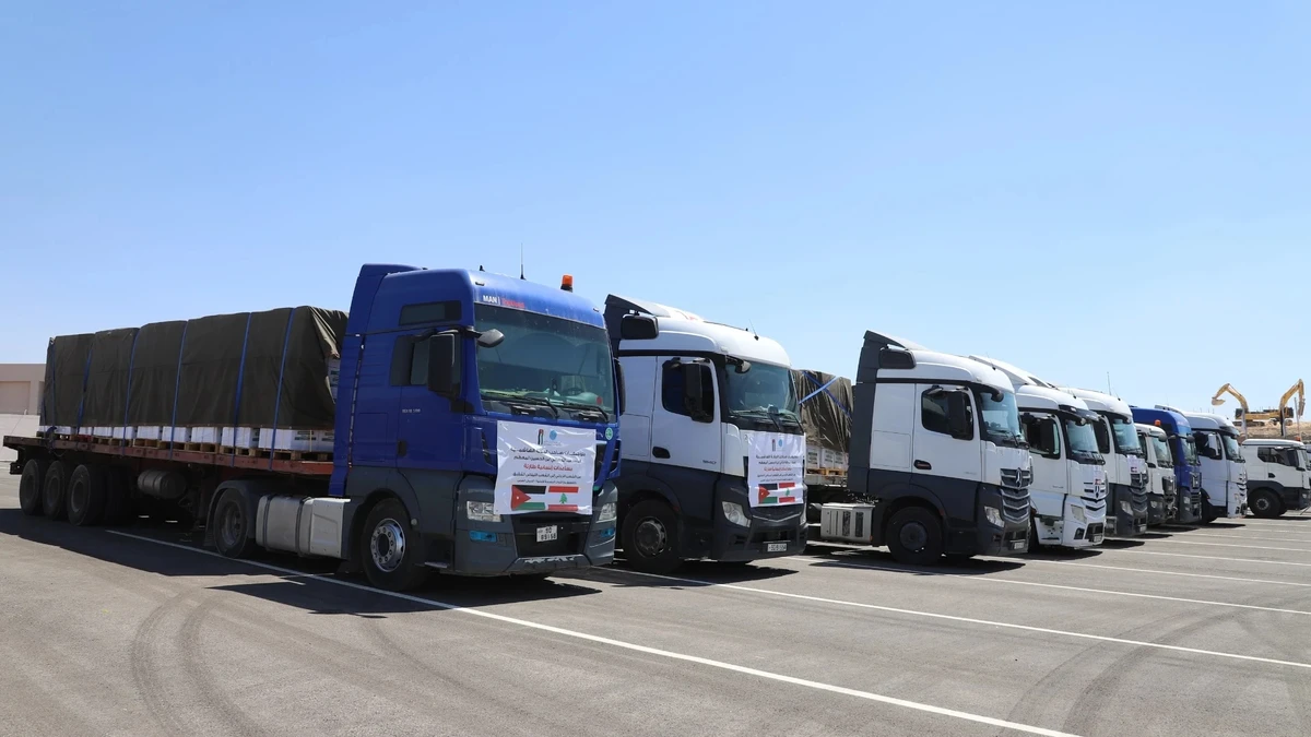 Jordan sends 20 trucks of humanitarian relief to Lebanon
