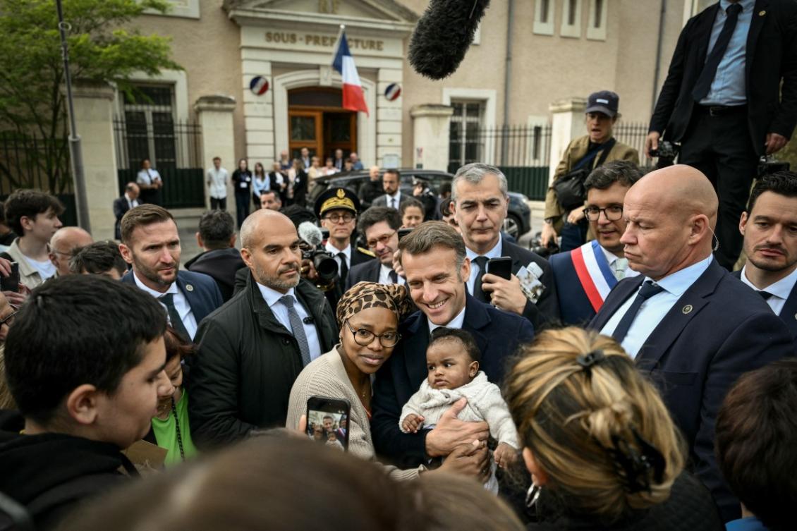 French President Emmanuel Macron unveiled in 2024 a plan to combat infertility and the declining birth rate. (AFP file photo)