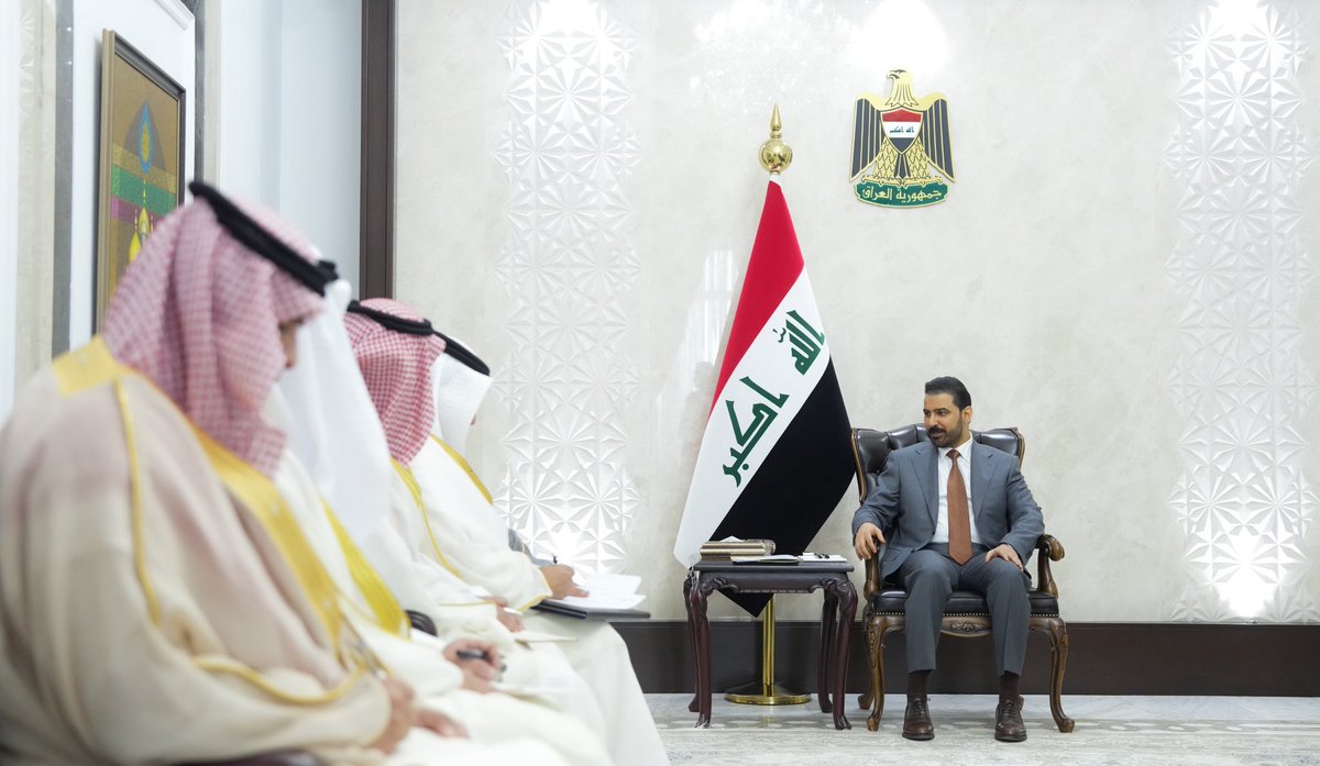 raqi Prime Minister Ali Falih Al-Zaidi met with GCC officials. (X/@IraqiPMO)