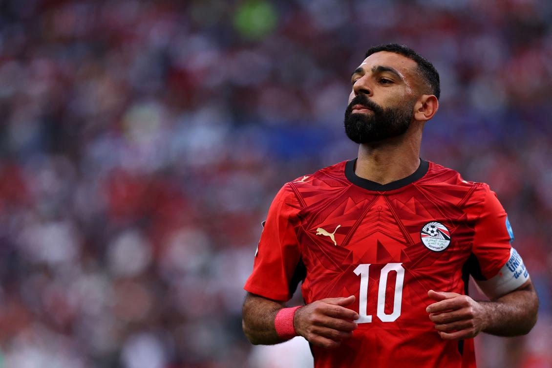 Mohamed Salah of Egypt looks on during their FIFA World Cup 2026 Group G match against Iran at Seattle Stadium on Jun. 26, 2026 in Seattle. (AFP)
