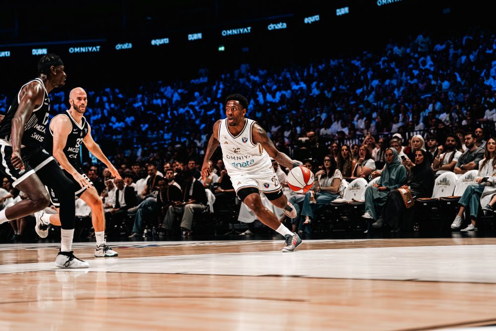 McKinley Wright IV has extended his contract with Dubai Basketball until 2029. (Supplied)