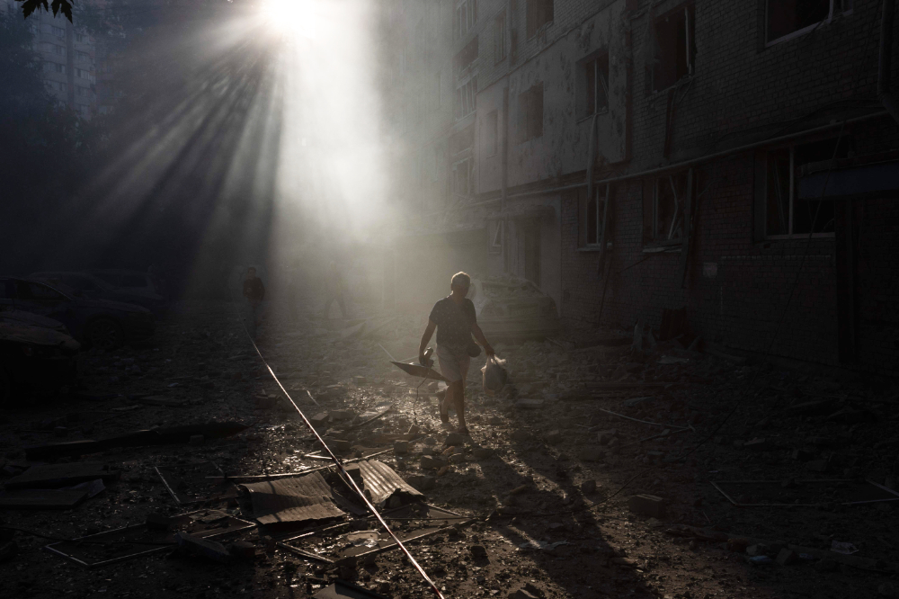 Mayor Vitali Klitschko described it as the “enemy’s most massive attack on the capital.” (AFP)