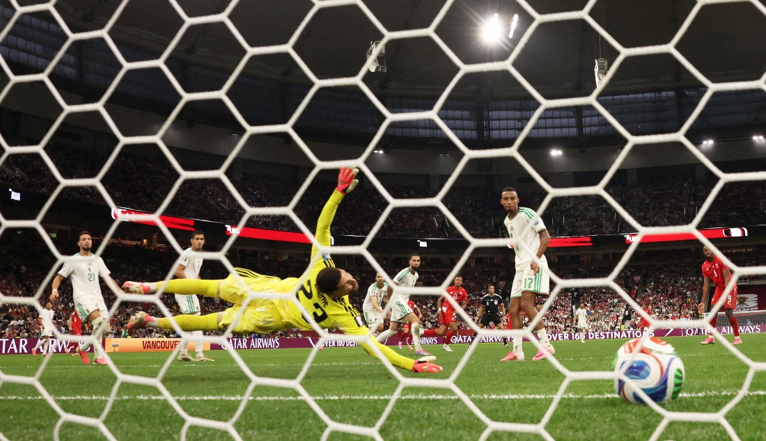 Switzerland's Dan Ndoye scores their second goal (REUTERS)