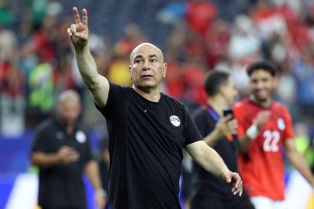 Egypt’s coach Hossam Hassan fielded repeated questions about Australia’s physical advantages and Mohamed Salah’s fitness. (AFP)