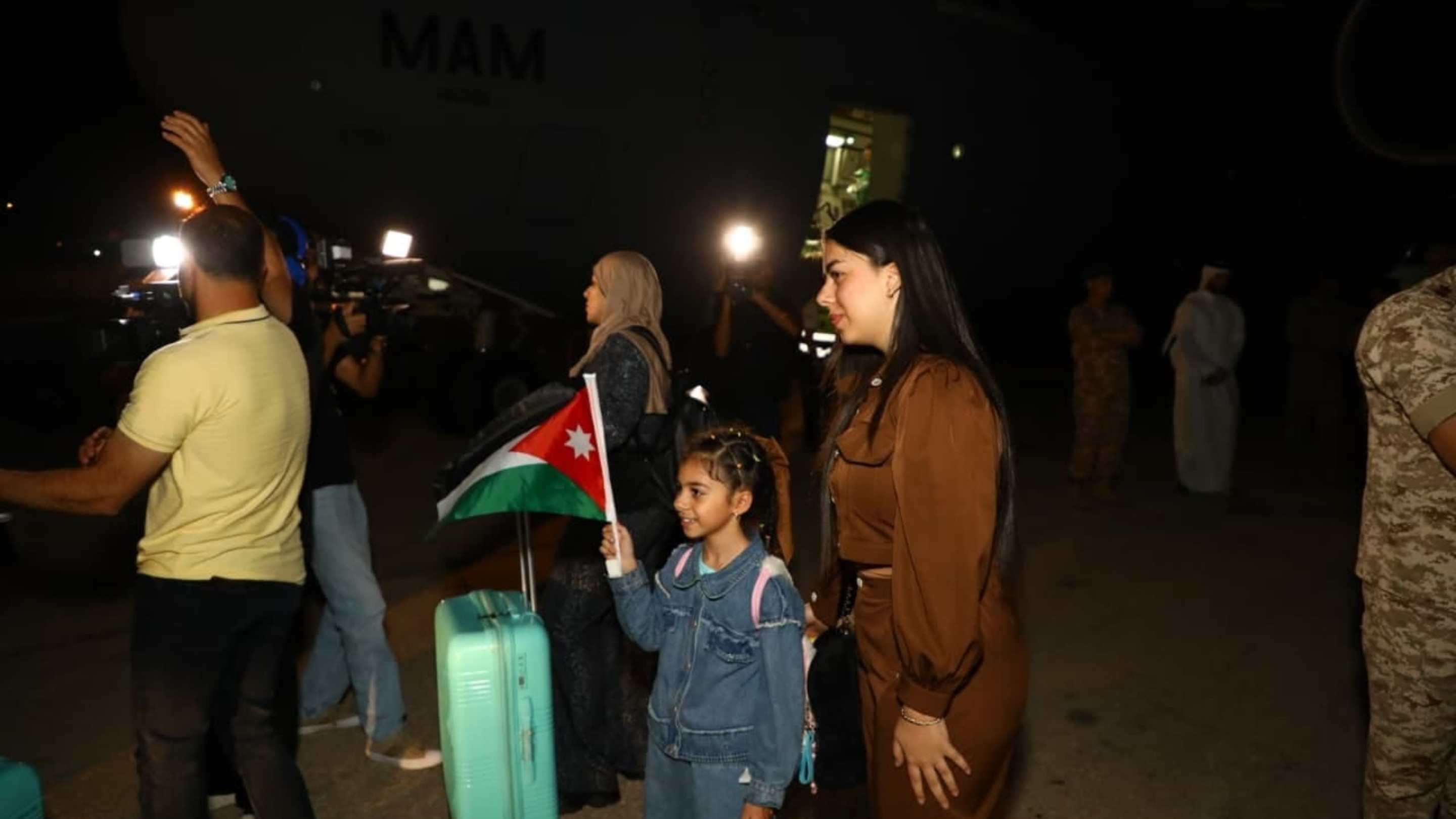 The Jordanian evacuees had arrived in Amman on board a C-17 aircraft from the Qatar Emiri Air Force this weekend. (Jordan News Agency)