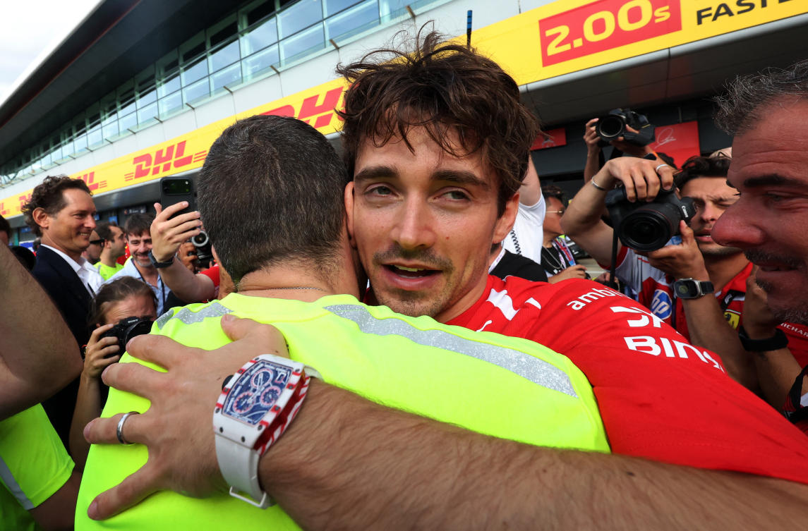 ‘Tough’ Leclerc delivers Ferrari’s 250th win with victory in British GP