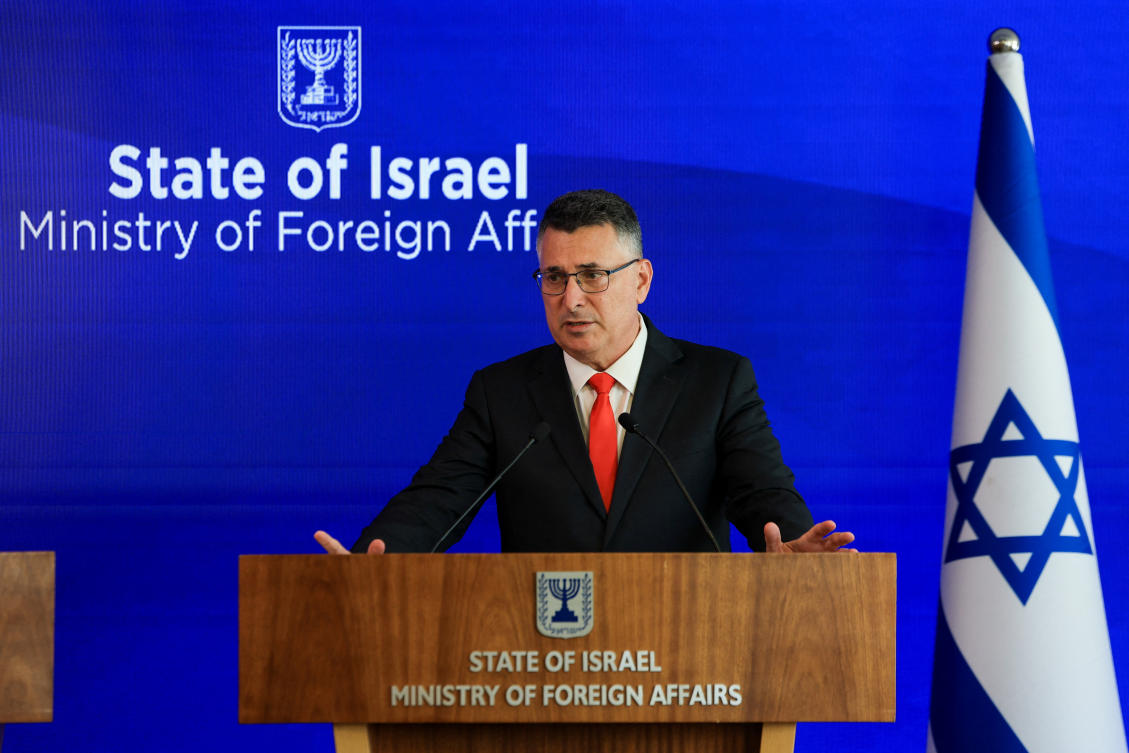 Israeli Foreign Minister Gideon Saar confirmed on Tuesday that the next round of talks with Lebanon will take place in Rome. (Reuters)