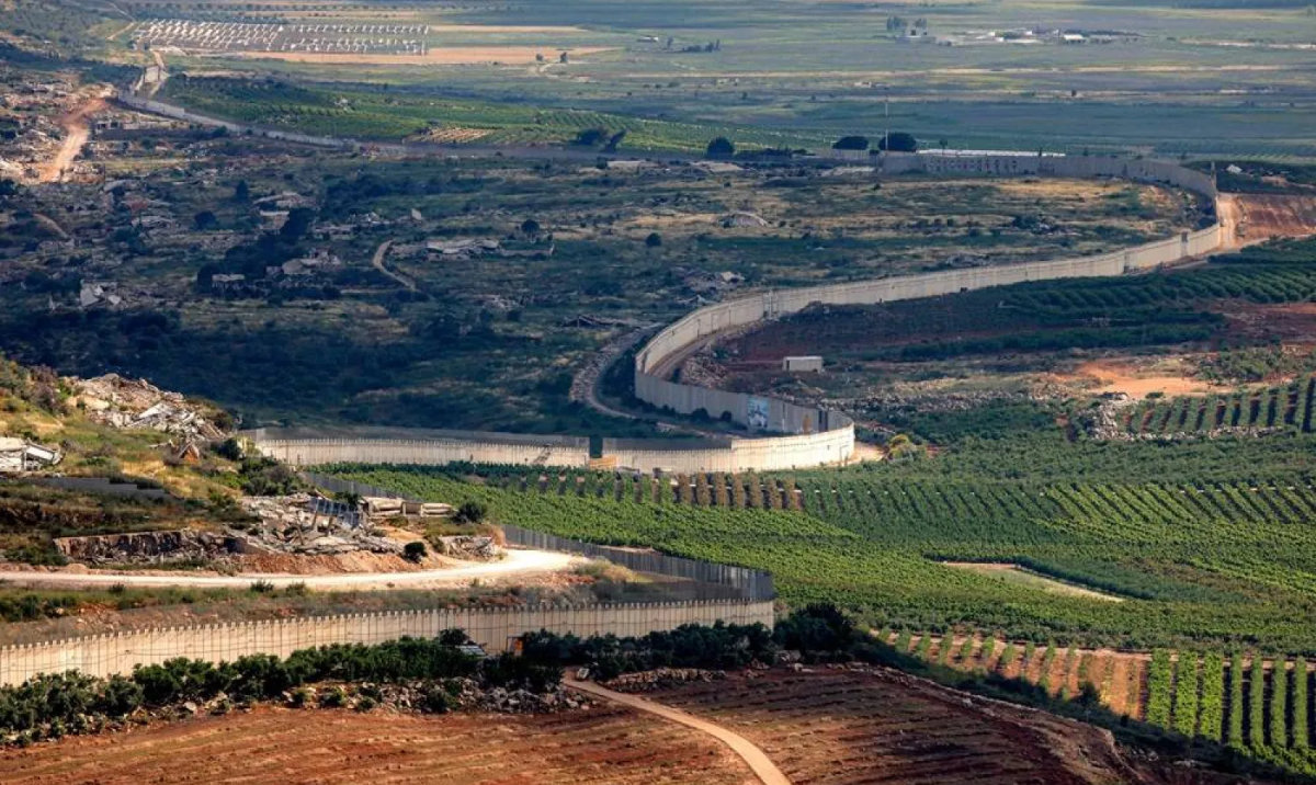 The border wall separating Israel and Lebanon is pictured from northern Israel’s Upper Galilee region on May 29, 2026. (AFP)