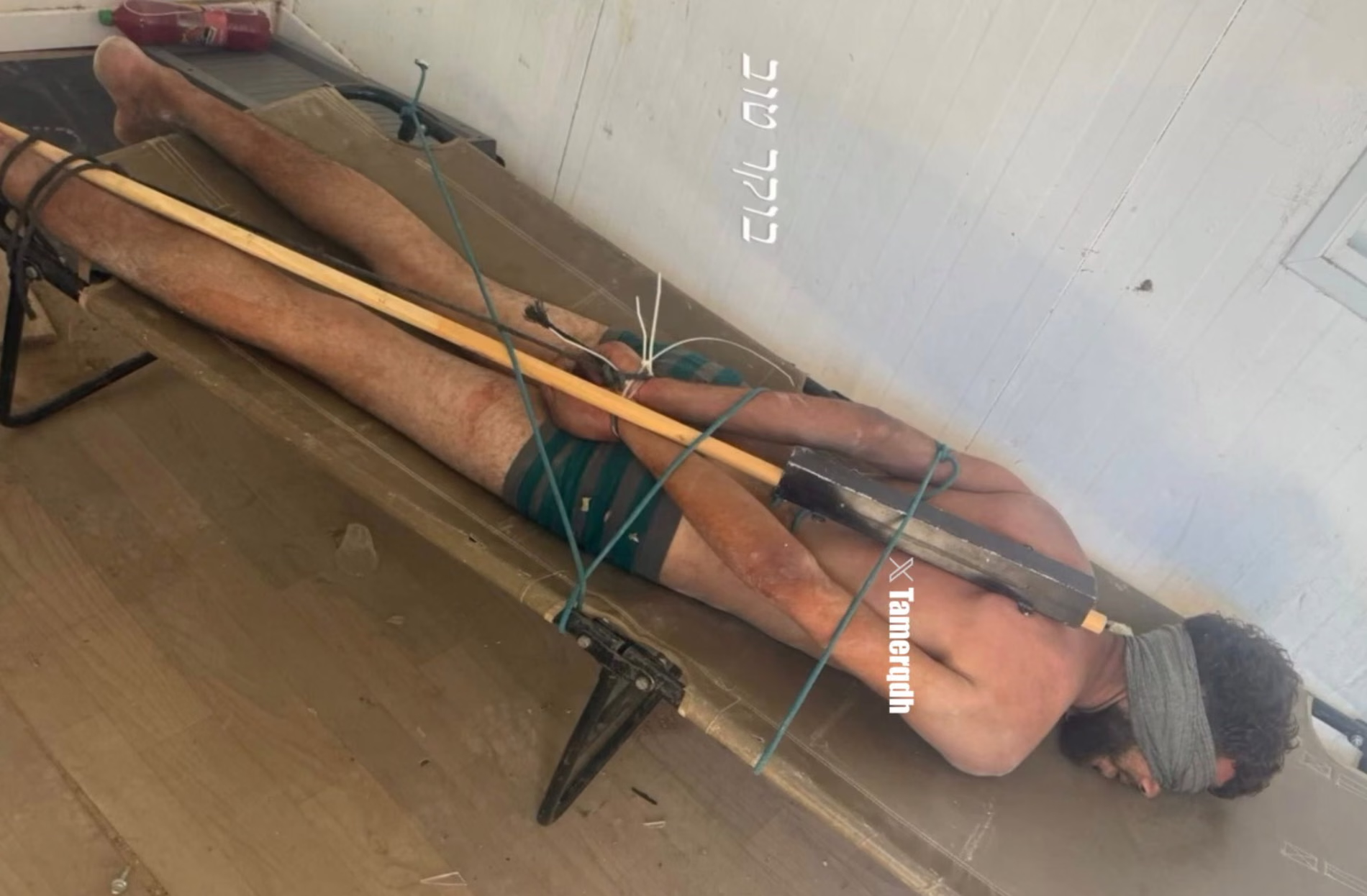 Rights groups confirm photo of bound Palestinian detainee corroborates Israeli torture reports