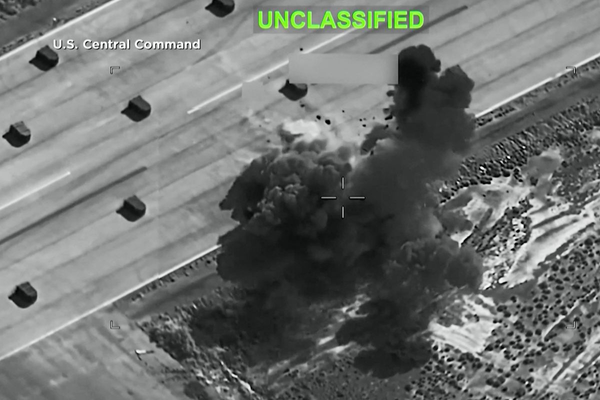 Video footage shared by the US military's Central Command shows a fresh round of strikes against Iran on Wednesday and Thursday. (AFP)