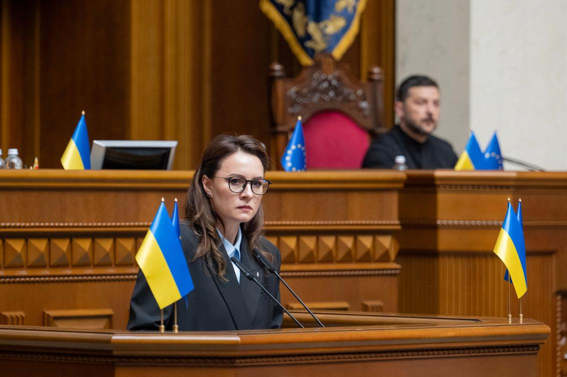 Yulia Svyrydenko has served as Ukraine's prime minister since July 2025. (AFP file photo)