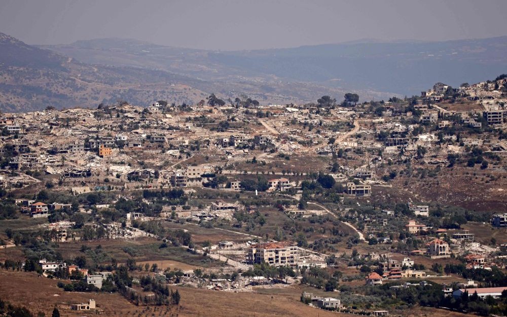 A general view shows destroyed houses in Lebanon’s border village of Khiam on July 13, 2026. (AFP)