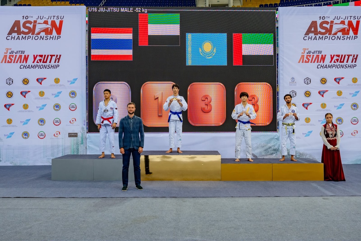 UAE U-16s excelled on the opening day of Jiu-Jitsu Asian Youth Championship in Kazakhstan with 15 medals. (UAEJJF)