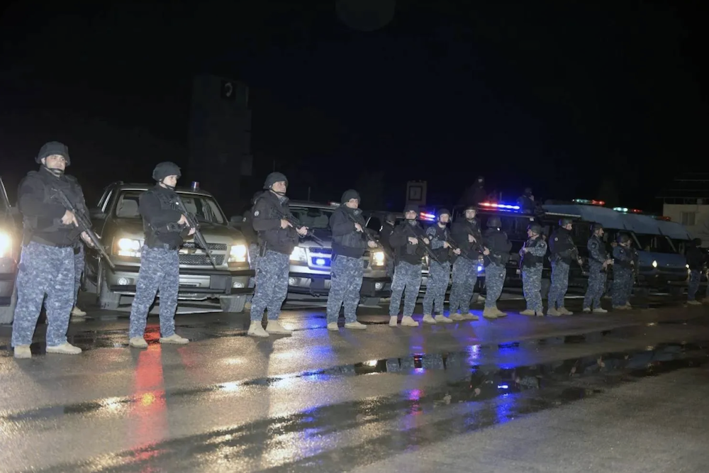 Members of Lebanon’s Internal Security Forces during a security operation earlier this year. (ISF/File Photo)