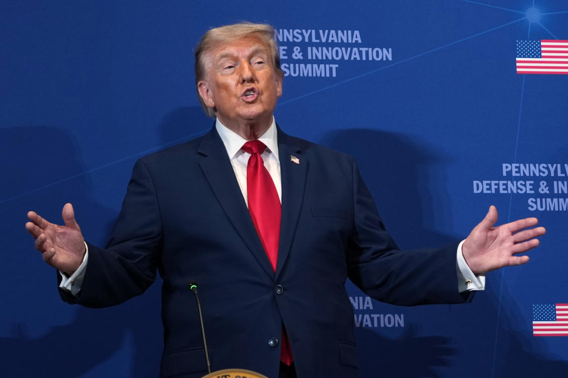 US President Donald Trump has offered only vague details about the address. (AP)
