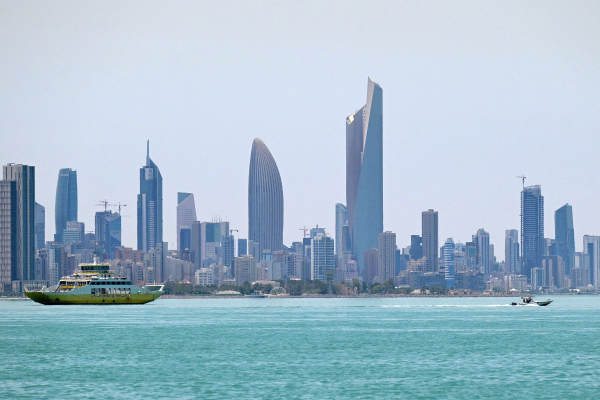 The Kuwait City skyline is pictured from across the waterfront along the Gulf in Salimiyah on June 2, 2026. (File/AFP)