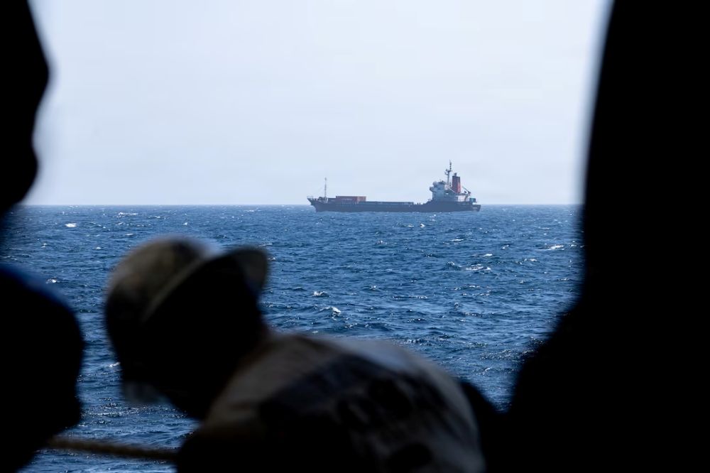 US Marines board M/V Blue Star III, a commercial ship, on April 28, 2026, to prevent it from an Iranian port call. (US Marine Corps/File)