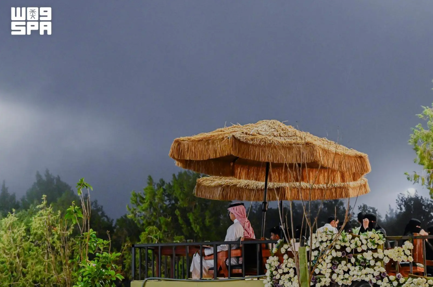Summer rain, relatively mild temperatures, and mountain attractions are drawing residents and tourists to Al-Baha and Taif. (SPA)