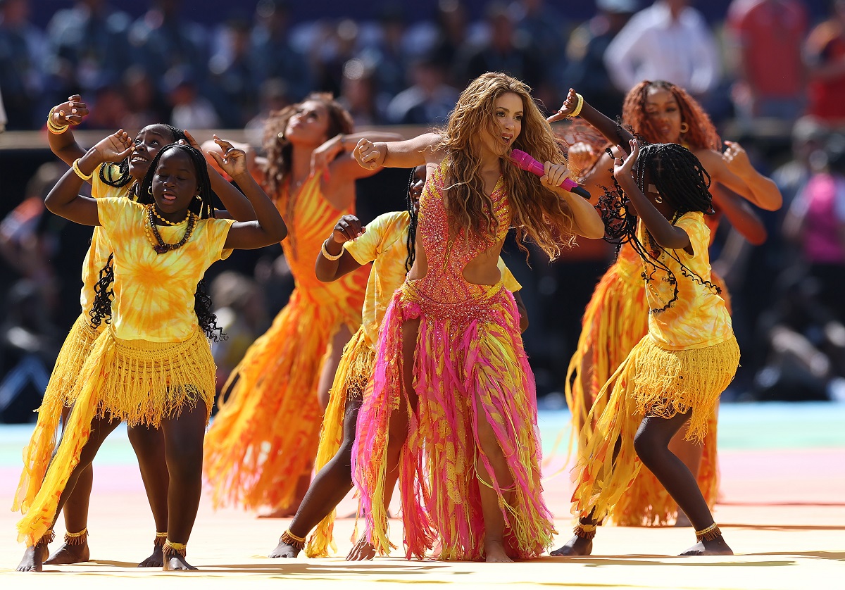 Shakira performs at half time during the FIFA World Cup 2026 Final match between Spain and Argentina. (Getty Images)