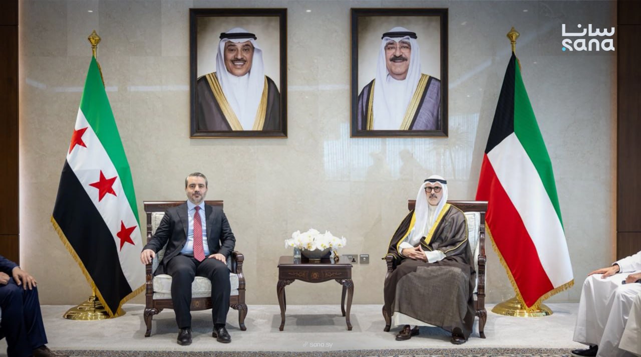 Asaad Al-Shaibani, the foreign minister of the Syrian Arab Republic, met Sheikh Jarrah Jaber Al-Ahmad Al-Sabah, the Kuwaiti foreign minister. (SANA)