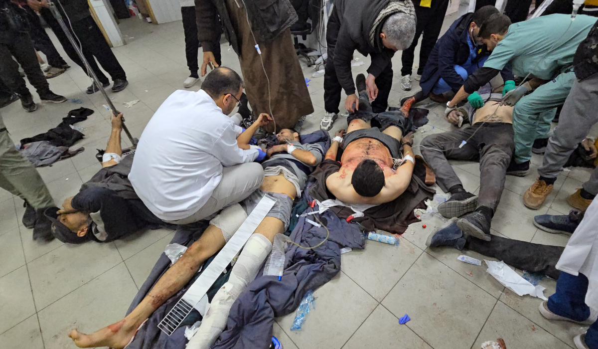 Victims are treated inside the Kamal Adwan hospital in Beit Lahia in the northern Gaza Strip. (AFP file photo)