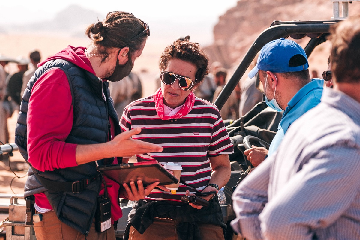 Saudi producer and the founder of Yellow Camel Studios Rasha AlEmam (center). (Supplied)