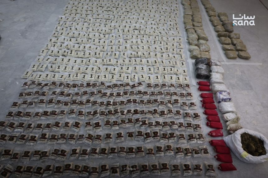 The latest seizures come as Syrian authorities continue efforts to curb cross-border drug trafficking and tighten security along the Lebanese frontier. (SANA)