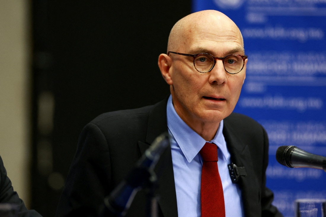 United Nations High Commissioner for Human Rights Volker Turk holds a news conference in Mexico City, Mexico. (Reuters)