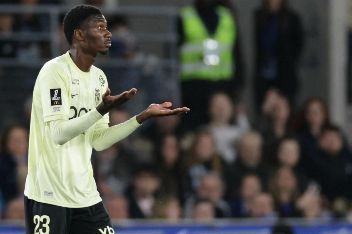 Monaco’s French midfielder Aladji Bamba joined Monaco in 2021 but has played just 25 matches — 18 in Ligue 1, two in the French Cup and five in the Champions League. (AFP file photo)