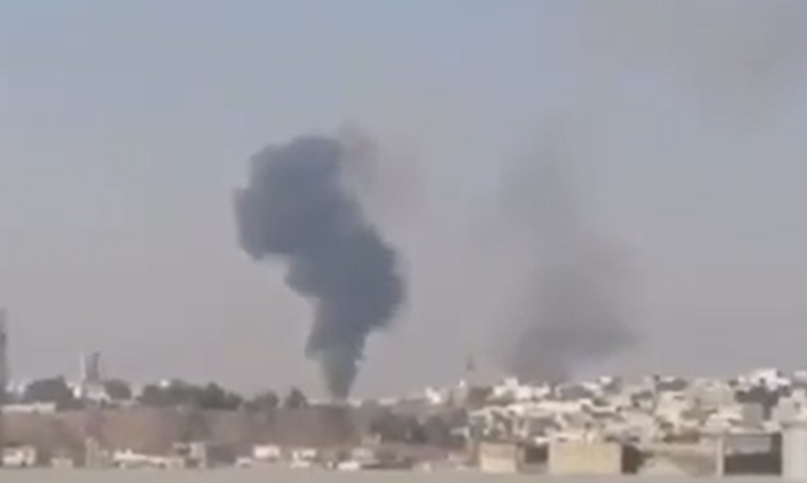Screengrab from a video showing a rocket attack near Iraq’s autonomous Kurdish region Irbil. (File Photo)