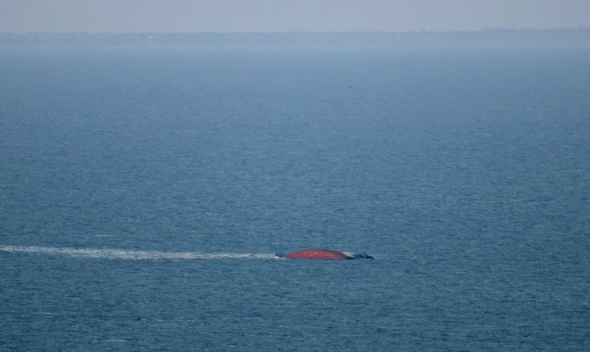 The sinking of the Golden Leoa off the Odesa coast after a Russian attack on the cargo ship leaving Ukraine's port of Odesa that killed 10 people on July 19, 2026, amid the Russian invasion of Ukraine. (AFP)