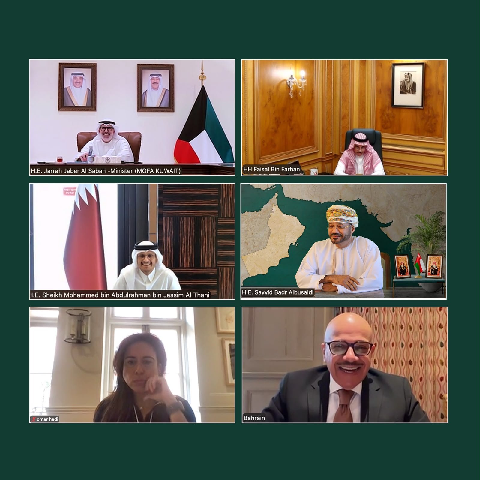Gulf Cooperation Council foreign ministers held a virtual meeting on Tuesday. (SPA)