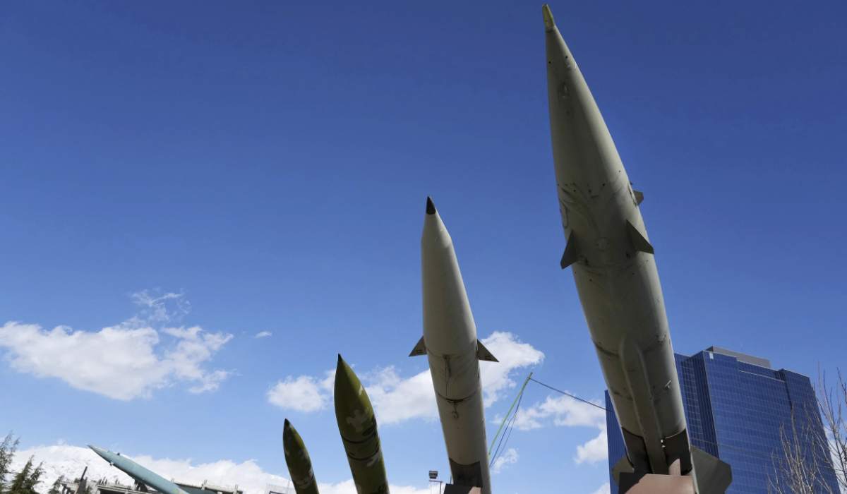 Missiles are displayed in a permanent exhibition at a recreational area in northern Tehran, Iran, Friday, Feb. 3, 2023. (AP file photo)