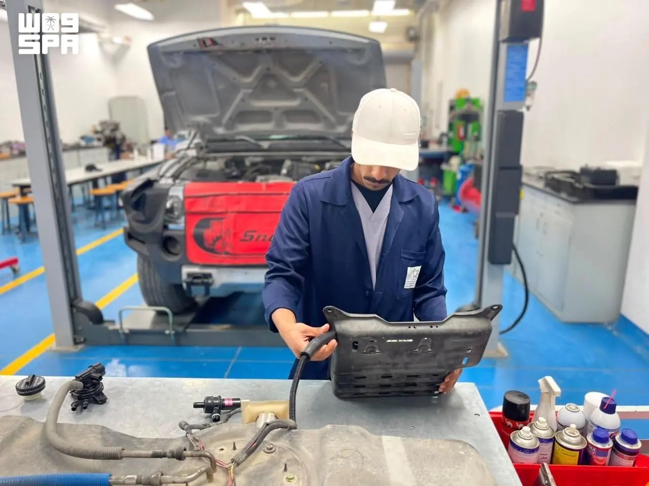 Mohammed Abdullah’s passion for cars began during his childhood, which led him to pursue automotive mechanical engineering. (SPA)