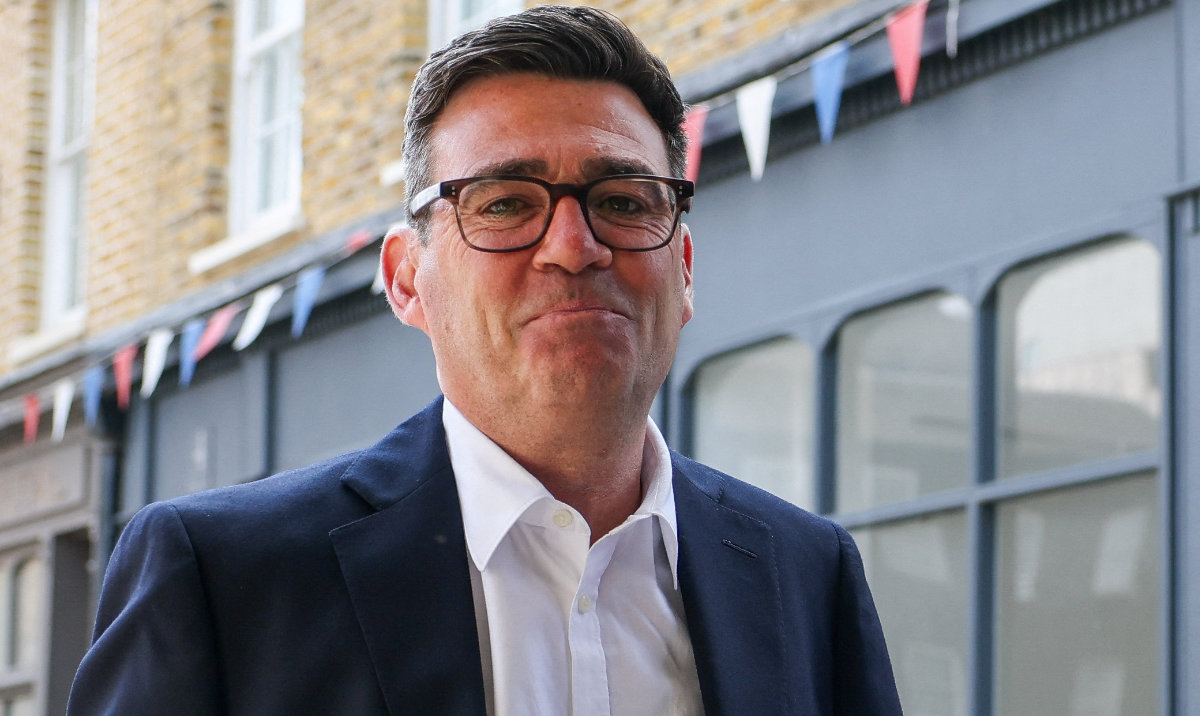 Andy Burnham arrives for his first engagement as leader, in Gravesend, Kent, Britain. (Reuters)
