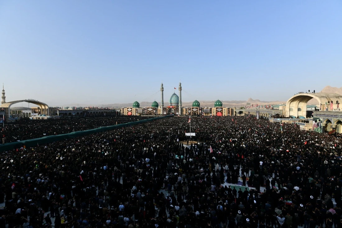 Crowds bid farewell to Khamenei in Iranian holy city of Qom