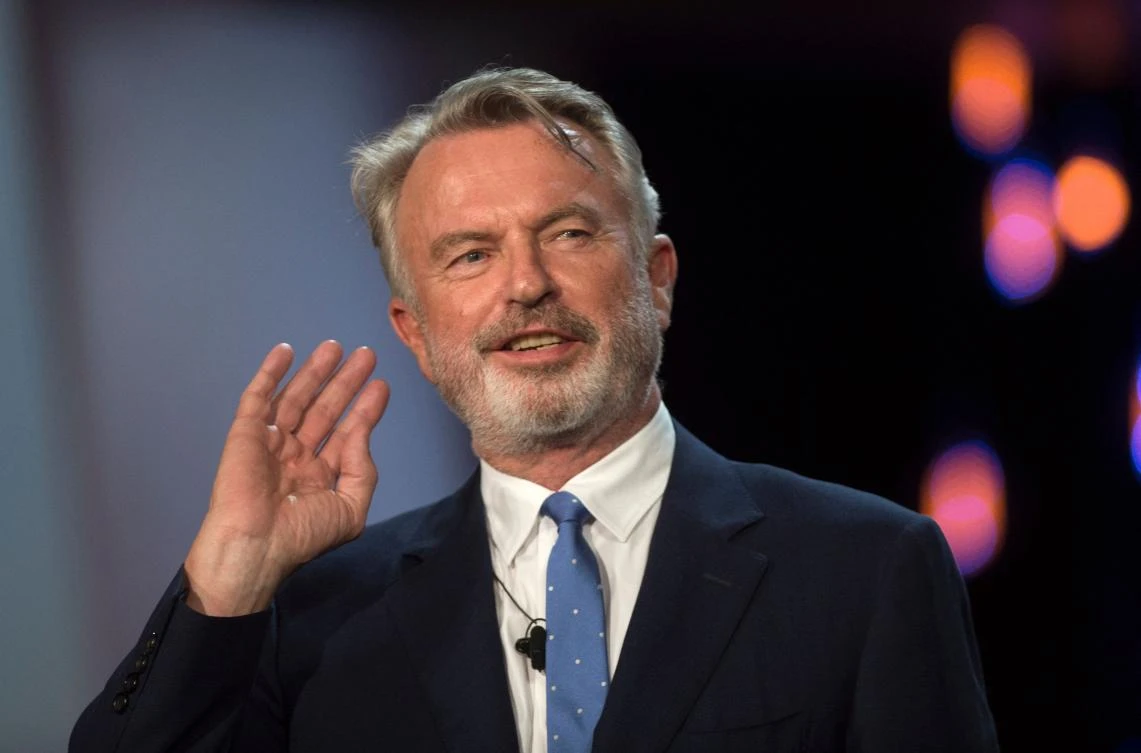 Actor Sam Neill takes part in the opening ceremony of the 67th San Sebastian Film Festival in the northern Spanish Basque city of San Sebastian on September 20, 2019. "Jurassic Park" star Sam Neill died in Australia on July 13, 2026 aged 78, according to a family statement that described his death as "sudden and unexpected". (Photo by ANDER GILLENEA / AFP)