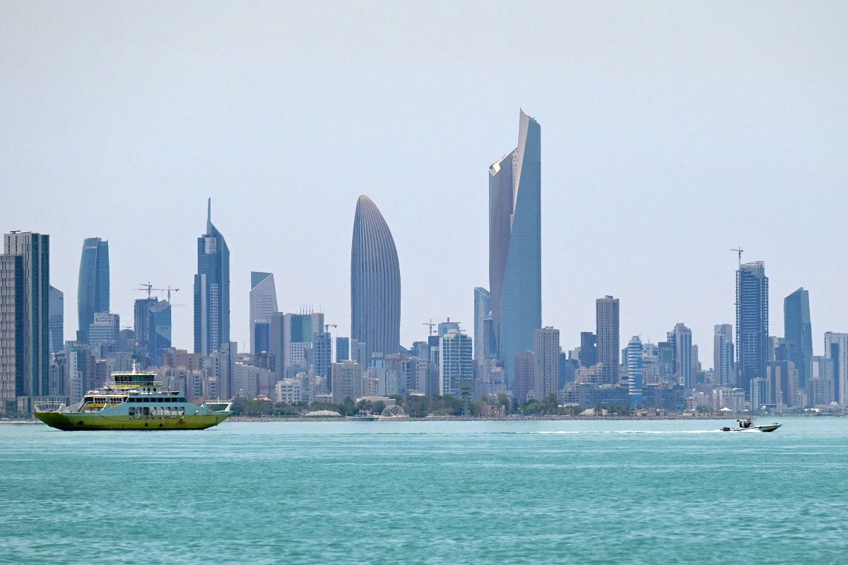 The Kuwait City skyline is pictured from across the waterfront along the Gulf in Salimiyah on June 2, 2026. (File/AFP)