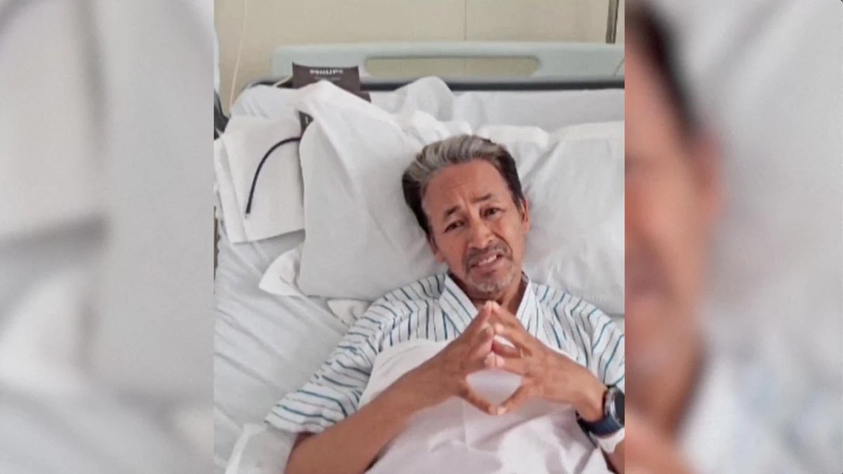 A screengrab from a social media video released on July 22, 2026 shows Indian social activist Sonam Wangchuk, who says in the video that he will end hunger strike if government assures no action against students. (Reuters)